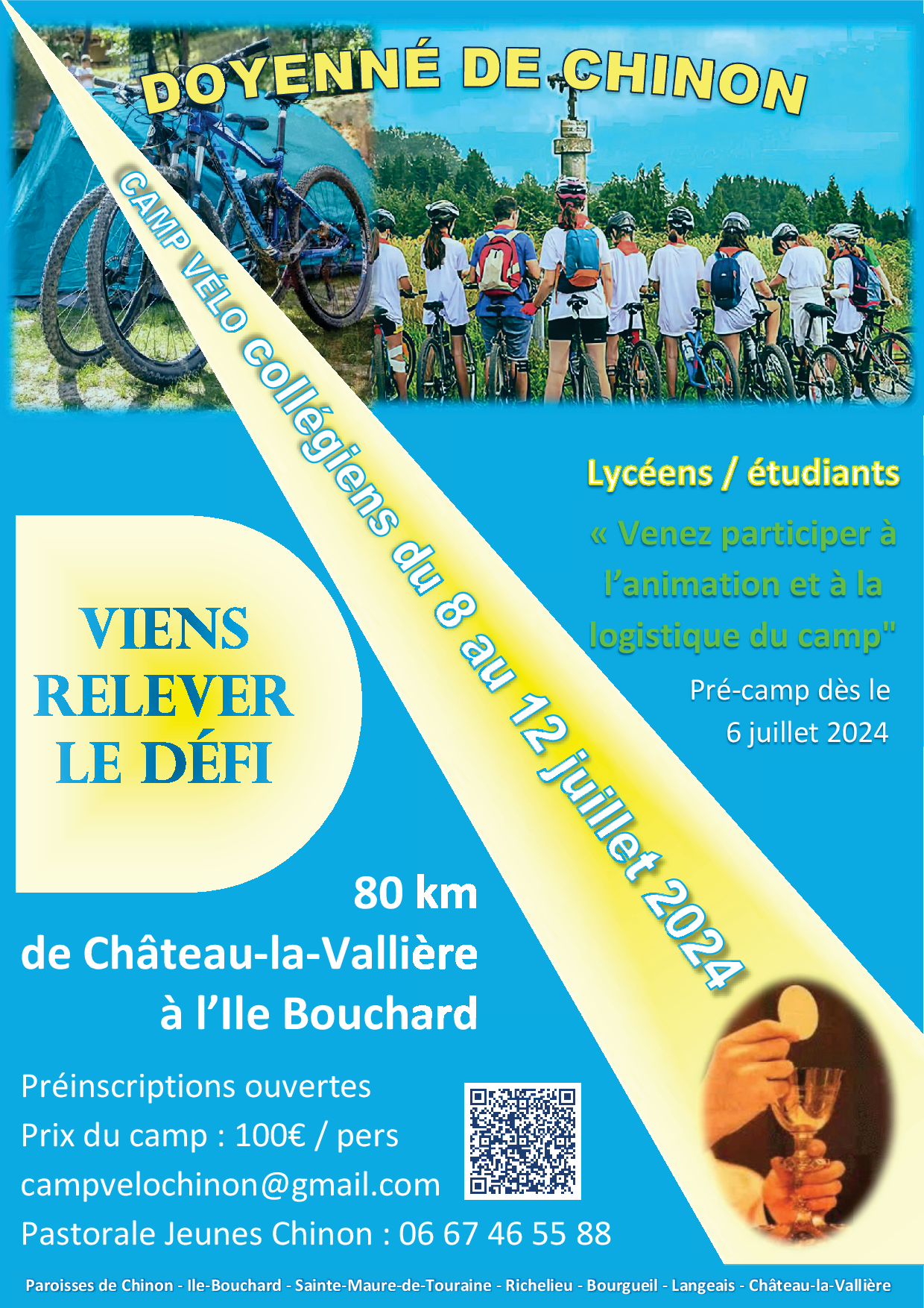 Camp vélo du 8 au 12 juillet 2024 - collégiens, lycéens, étudiants - Chacun à sa place…